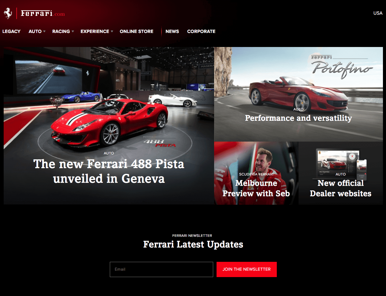 Ferrari media site